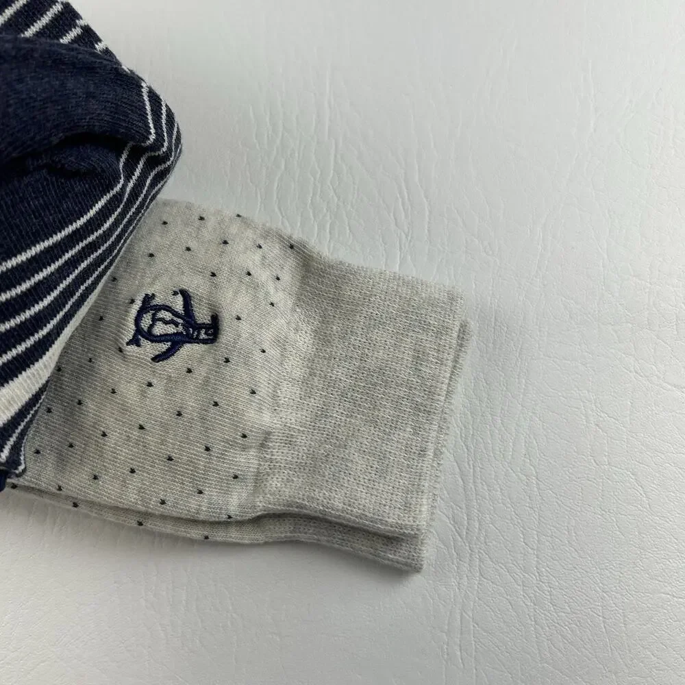 Original Penguin Men’s 3 Pack Crew Dress Socks Gray Blue Striped Size 8-13 NWT